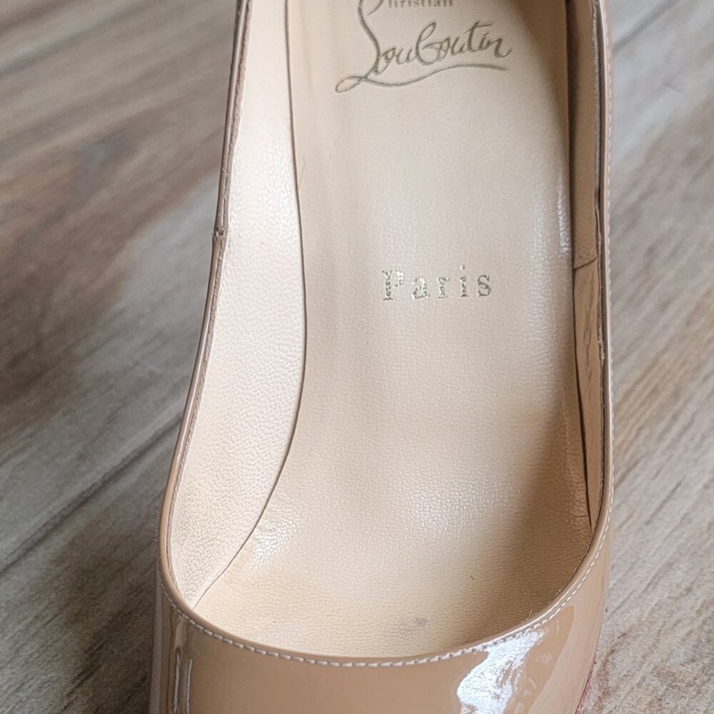 Christian Louboutin Nude Square Toe Patent leather Pumps Eur. 36 - Picture 10 of 16
